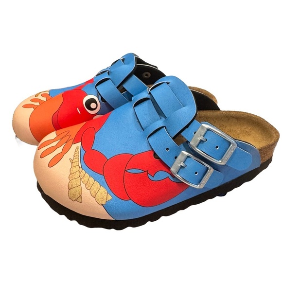 Birkenstock Birki’s Unisex Kids Kay Clogs Colorful Crab NEW Size US 11 EU 29 - Picture 1 of 11